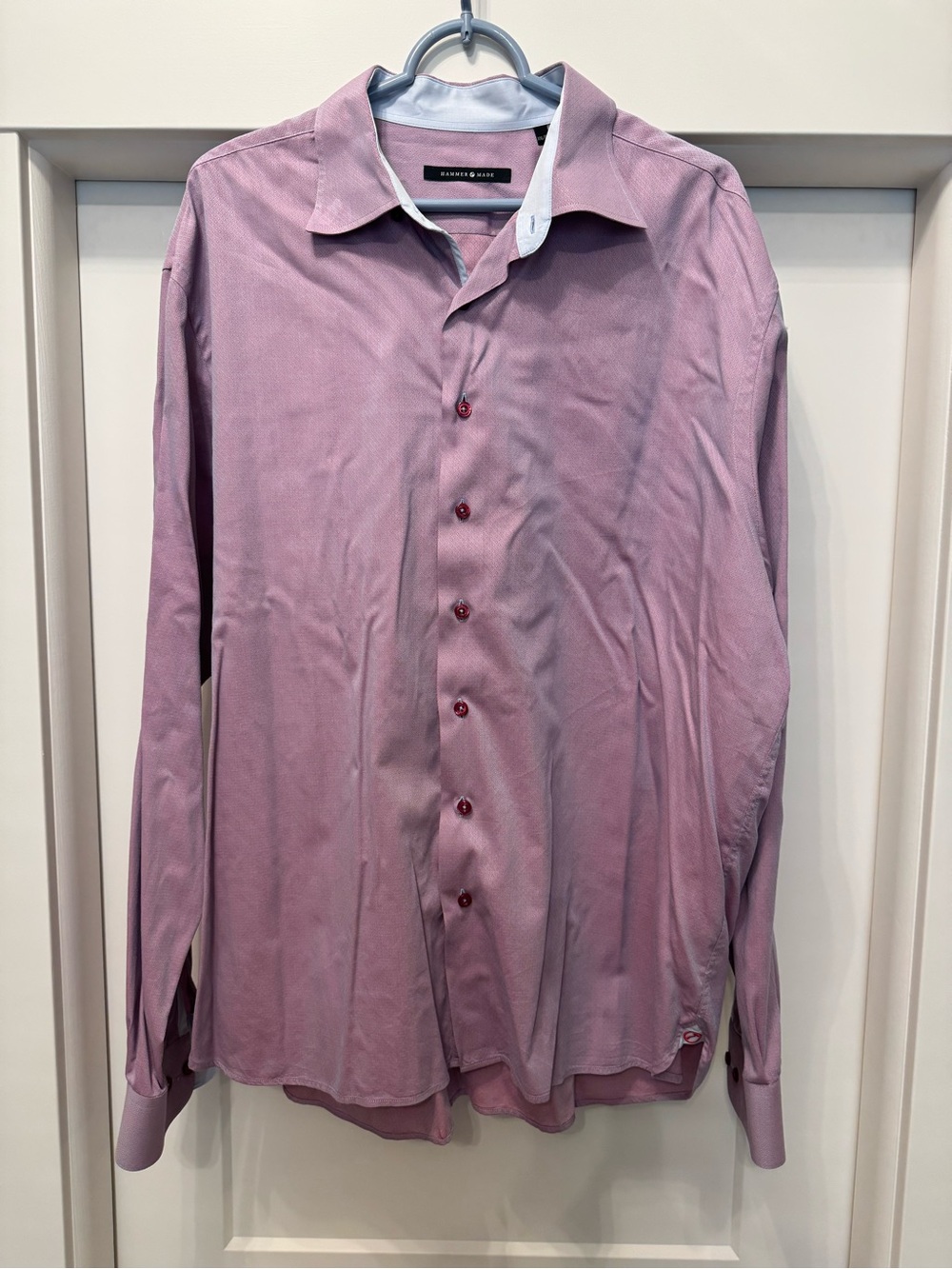 Men’s HammerMade Dress Shirt - XXL/18.5 - Red Diamond Pattern